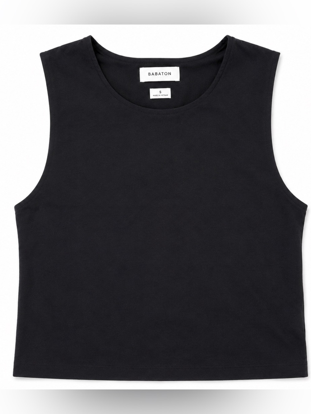 Aritzia Babaton Black Sleeveless Cropped Tank Top